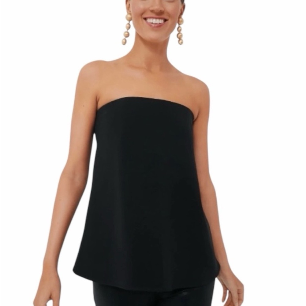 Tuckernuck Black (Noir) Strapless Crepe Marin Top